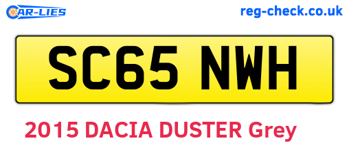 SC65NWH are the vehicle registration plates.