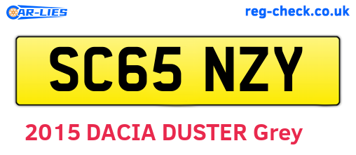 SC65NZY are the vehicle registration plates.