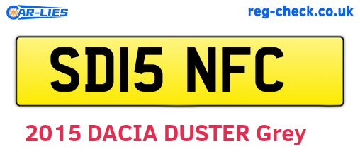 SD15NFC are the vehicle registration plates.