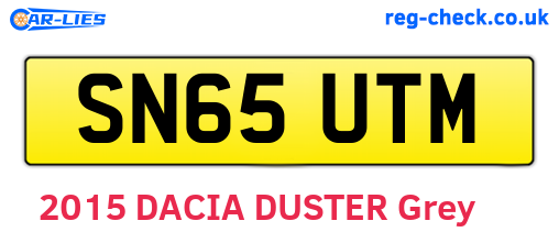SN65UTM are the vehicle registration plates.