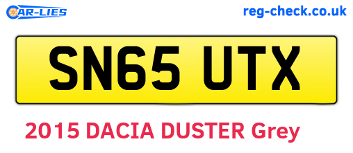 SN65UTX are the vehicle registration plates.