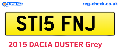ST15FNJ are the vehicle registration plates.
