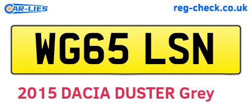 WG65LSN are the vehicle registration plates.