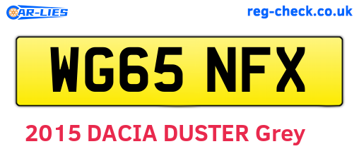 WG65NFX are the vehicle registration plates.