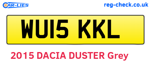 WU15KKL are the vehicle registration plates.