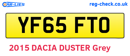YF65FTO are the vehicle registration plates.