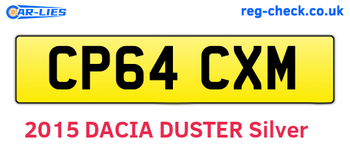 CP64CXM are the vehicle registration plates.