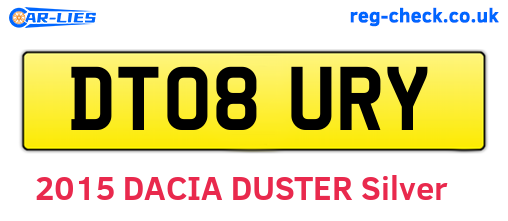 DT08URY are the vehicle registration plates.