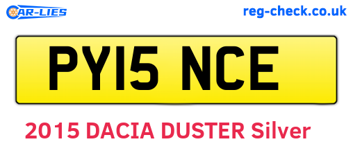 PY15NCE are the vehicle registration plates.