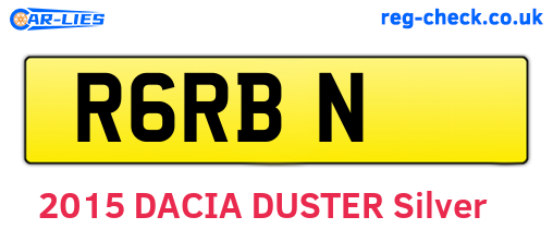 R6RBN are the vehicle registration plates.