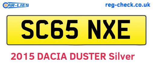 SC65NXE are the vehicle registration plates.