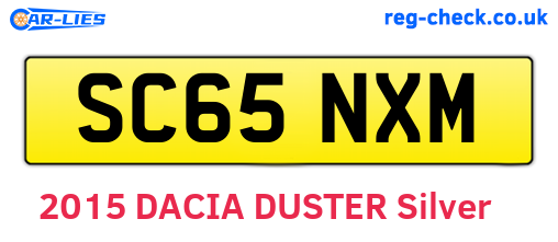 SC65NXM are the vehicle registration plates.