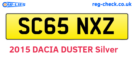 SC65NXZ are the vehicle registration plates.