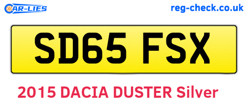 SD65FSX are the vehicle registration plates.