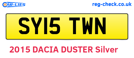 SY15TWN are the vehicle registration plates.