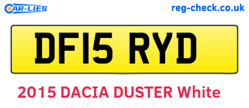 DF15RYD are the vehicle registration plates.