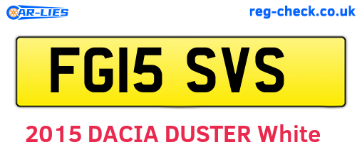 FG15SVS are the vehicle registration plates.
