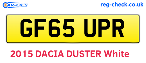 GF65UPR are the vehicle registration plates.