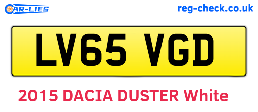LV65VGD are the vehicle registration plates.