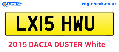 LX15HWU are the vehicle registration plates.