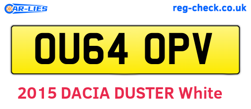 OU64OPV are the vehicle registration plates.