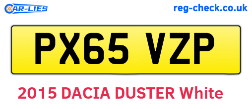 PX65VZP are the vehicle registration plates.