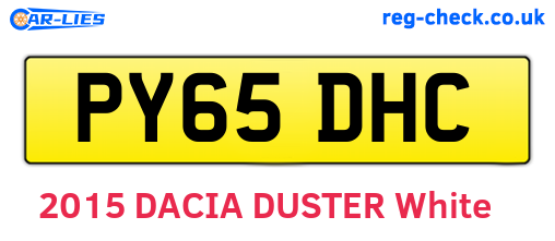 PY65DHC are the vehicle registration plates.