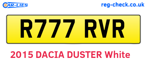R777RVR are the vehicle registration plates.