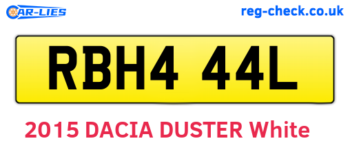 RBH444L are the vehicle registration plates.