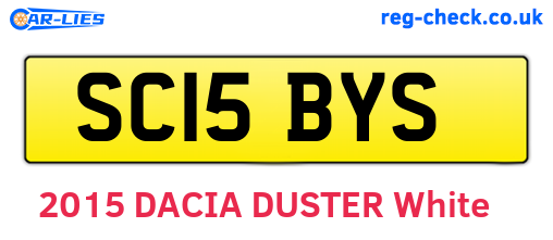 SC15BYS are the vehicle registration plates.