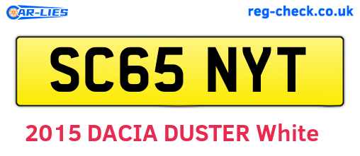 SC65NYT are the vehicle registration plates.