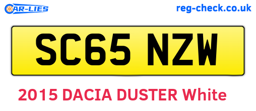 SC65NZW are the vehicle registration plates.