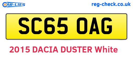 SC65OAG are the vehicle registration plates.