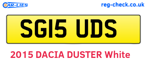 SG15UDS are the vehicle registration plates.