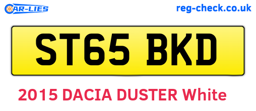 ST65BKD are the vehicle registration plates.