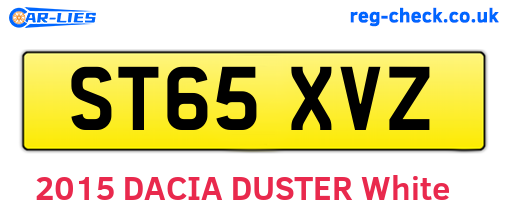 ST65XVZ are the vehicle registration plates.