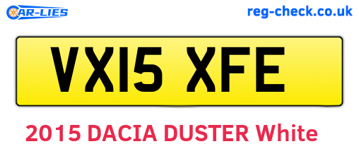 VX15XFE are the vehicle registration plates.