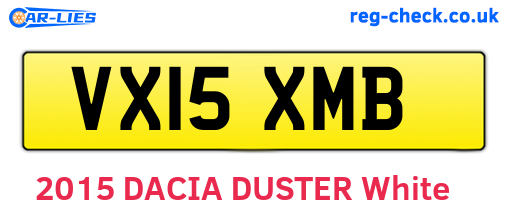 VX15XMB are the vehicle registration plates.