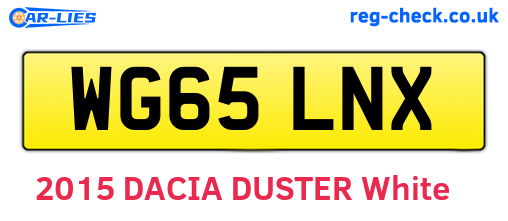 WG65LNX are the vehicle registration plates.