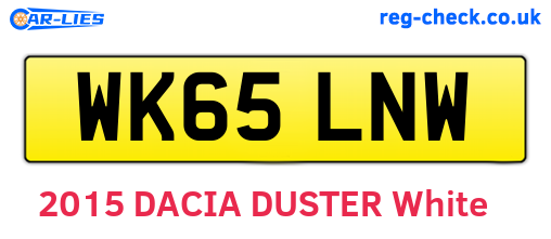 WK65LNW are the vehicle registration plates.