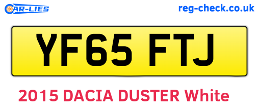 YF65FTJ are the vehicle registration plates.