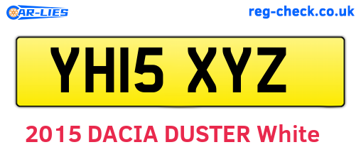 YH15XYZ are the vehicle registration plates.