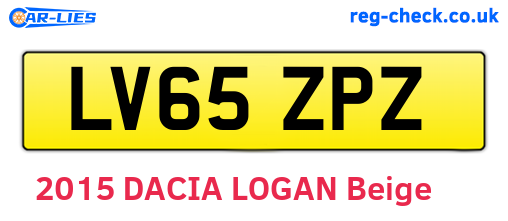 LV65ZPZ are the vehicle registration plates.