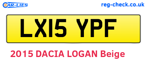 LX15YPF are the vehicle registration plates.