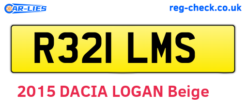 R321LMS are the vehicle registration plates.