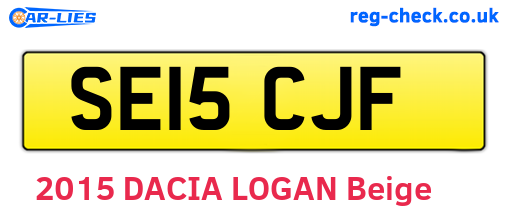 SE15CJF are the vehicle registration plates.