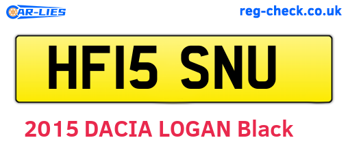 HF15SNU are the vehicle registration plates.