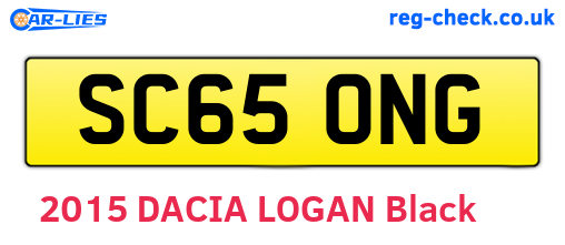 SC65ONG are the vehicle registration plates.