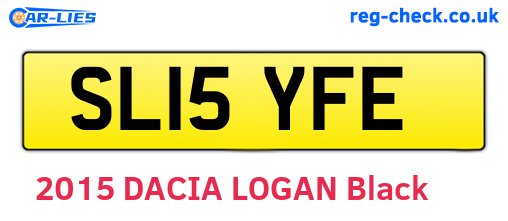 SL15YFE are the vehicle registration plates.