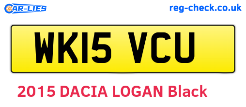 WK15VCU are the vehicle registration plates.